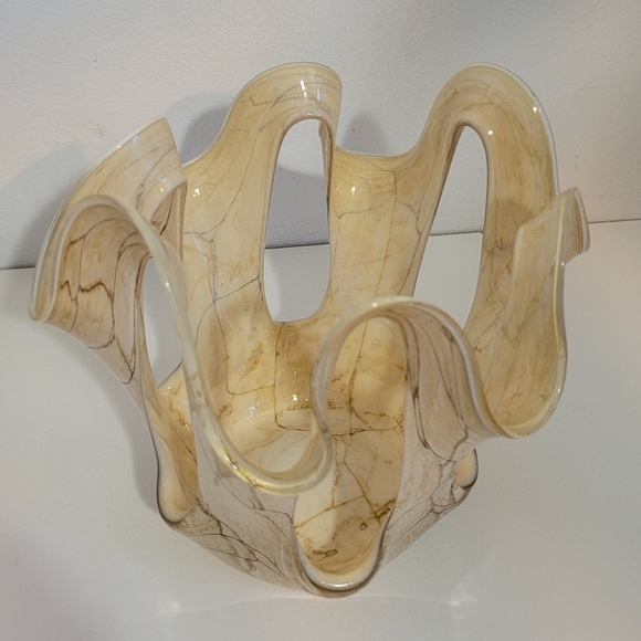 Vintage Jozefina Krosno Art Glass Vase Candle Holder - Picture 8 of 8